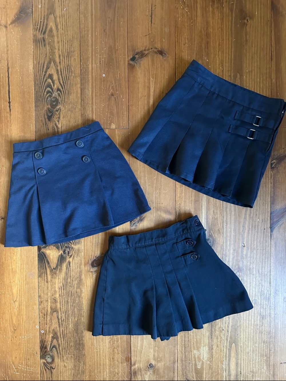 Lot of 3 School Uniform Navy Blue Mini Skirts & Skort, French Toast, Universal